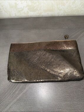 Vintage Whiting & Davis Metallic Gold Mesh Clutch